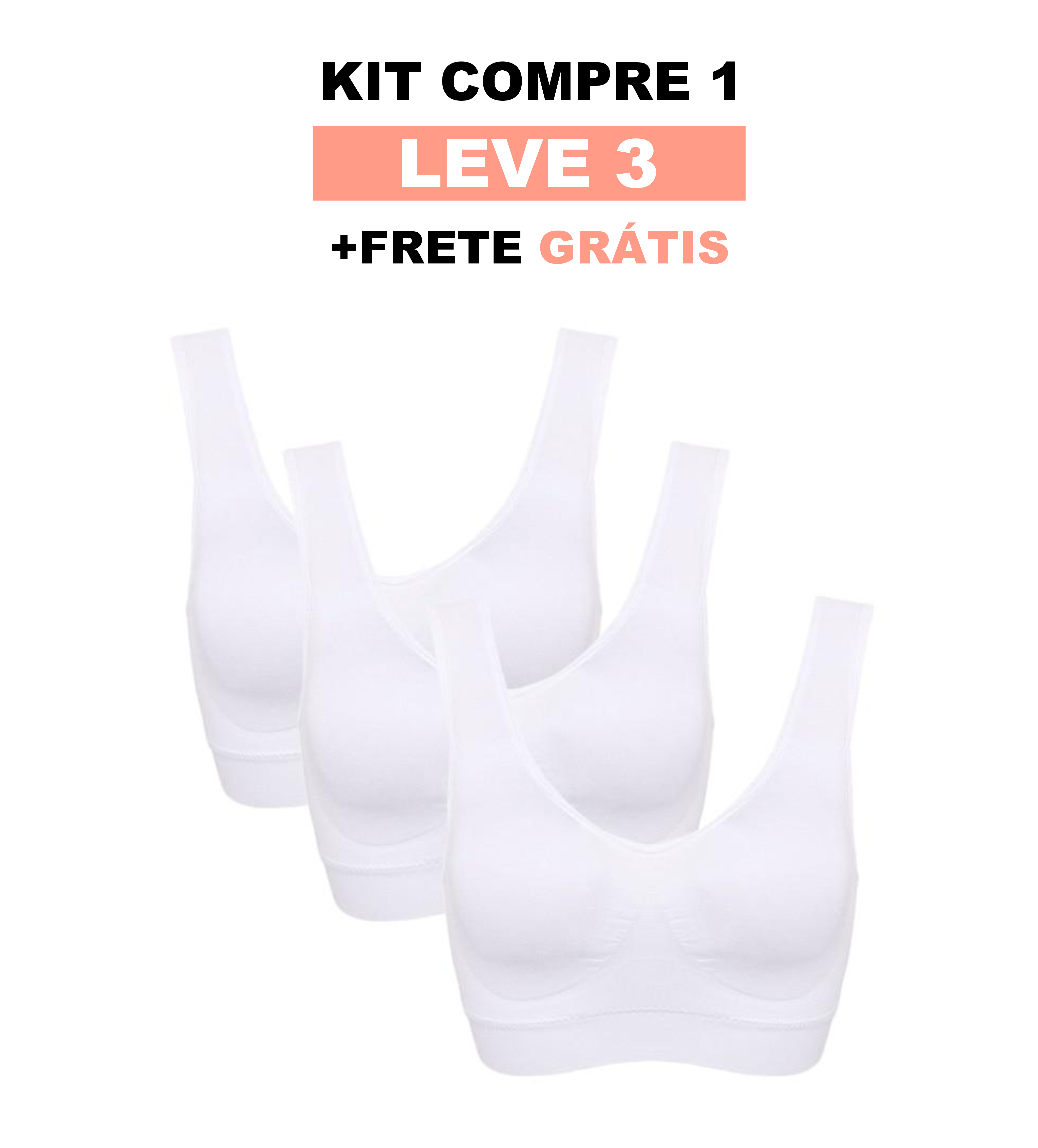 Kit 3 unidades - Sutiã Daily Comfort
